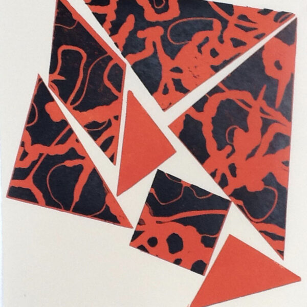 Monoprint/Linocut on Mulberry  Paper