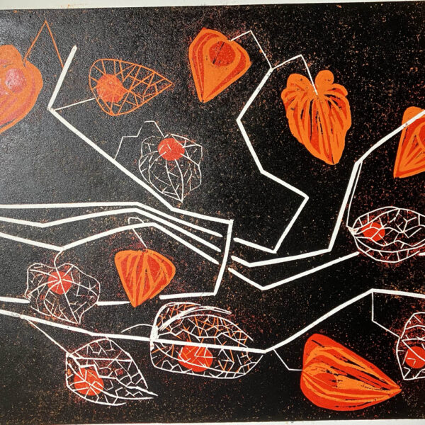 “Chinese lanterns “ 33 x 45 cms Woodcut Edition of 6