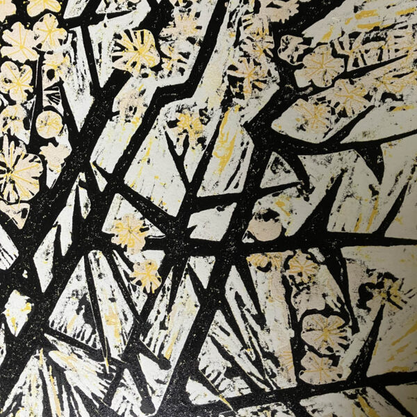 “Blackthorn” white version Woodcut Edition of6